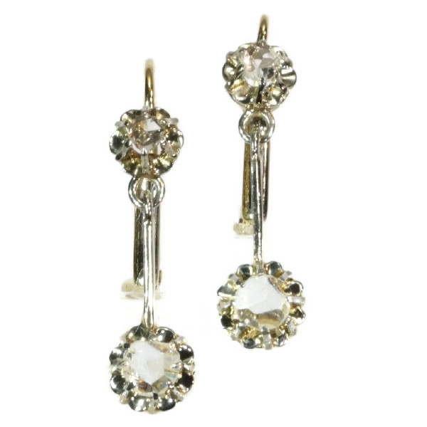Vintage rose cut diamond earrings